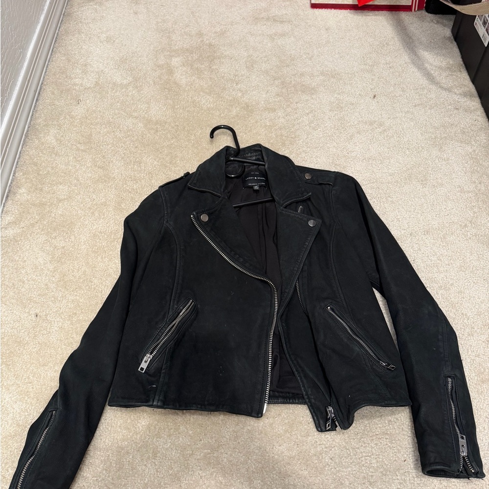 Black Leather Lucky Brand Jacket